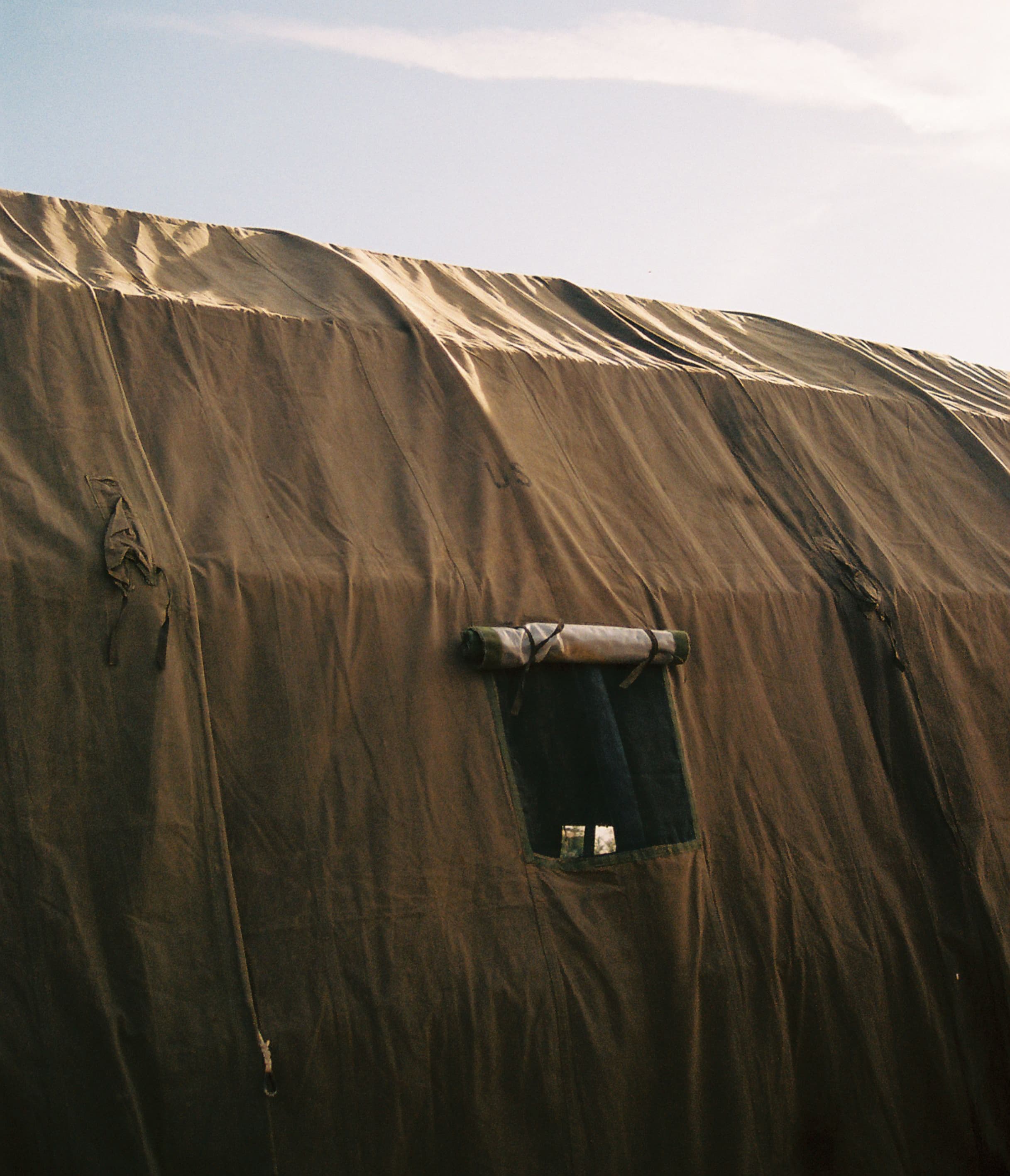 Tent and blue sky